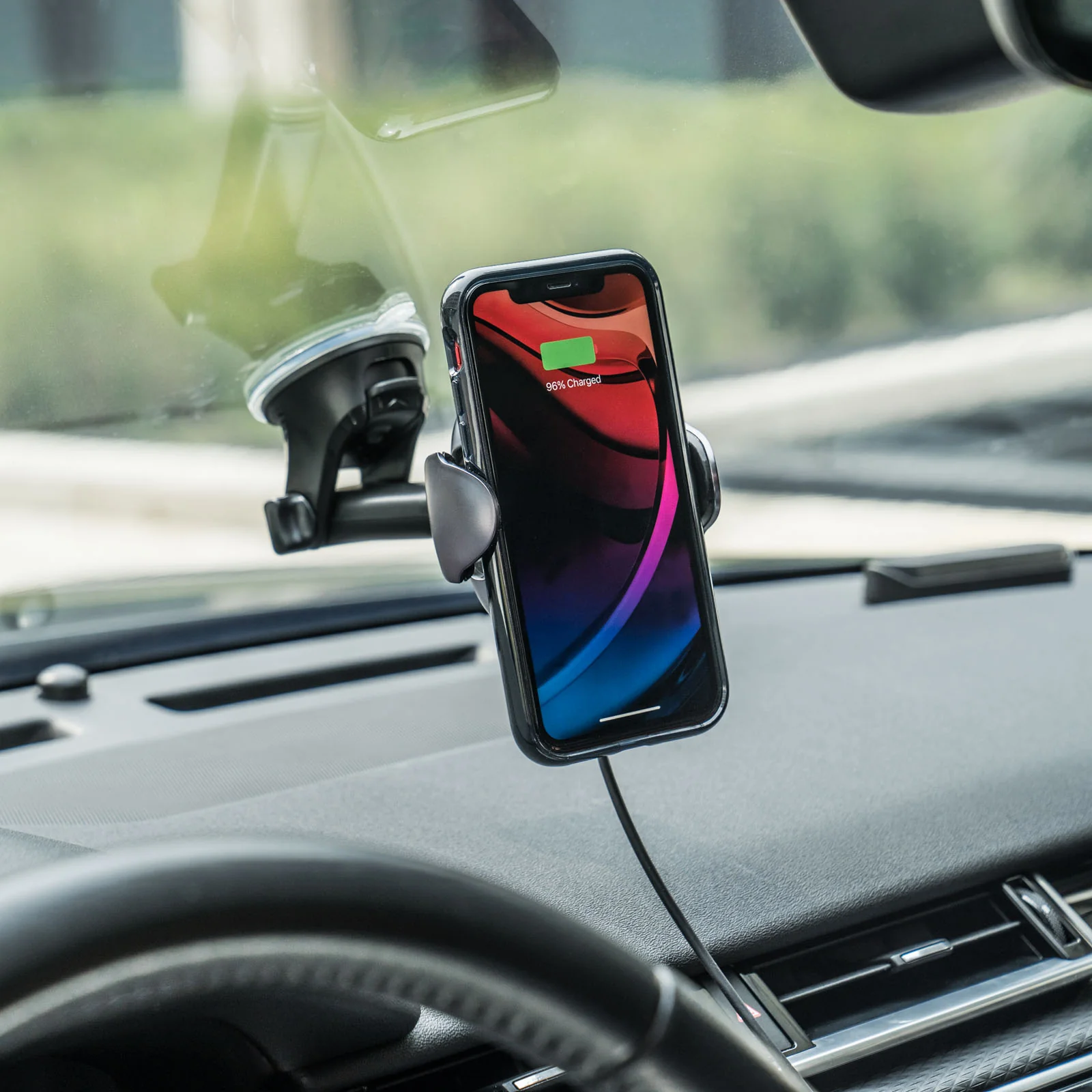 Handsfree 15W Wireless Car Charger Chrome - Image 4